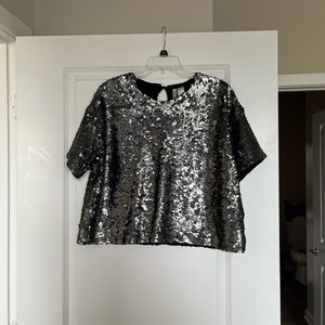 H&M Sequined Top - L